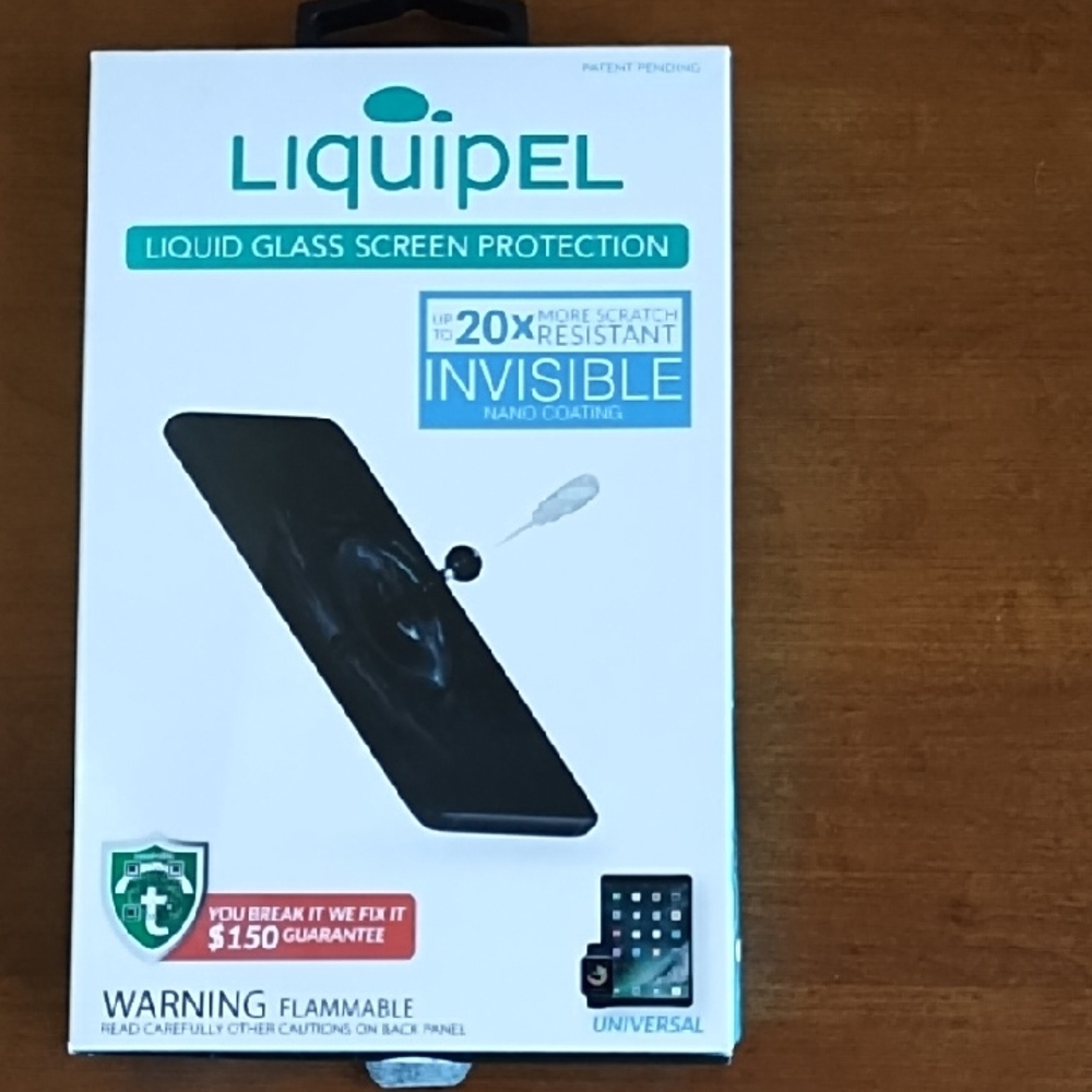 Liquipel Universal Liquid Glass Screen Protector Kit 9H Hardness Open Box